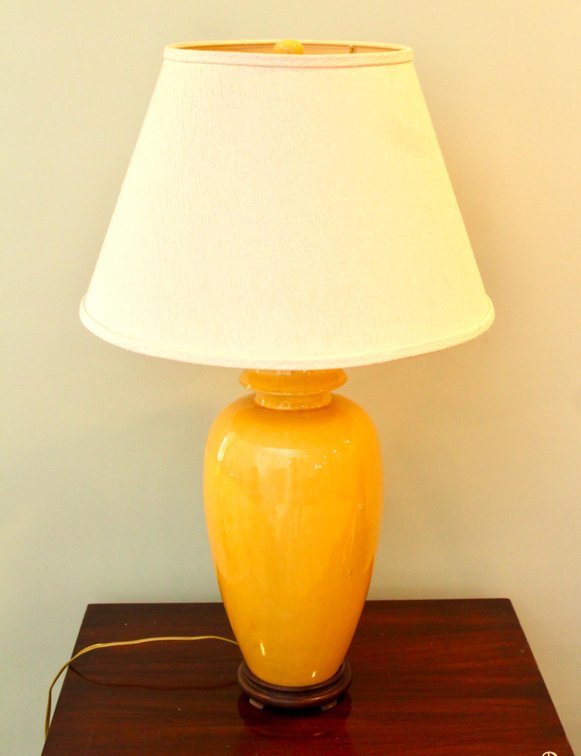 Yellow Ceramic Lamp