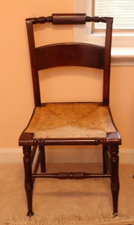 Hitchcock Style Chair with Rush Seat