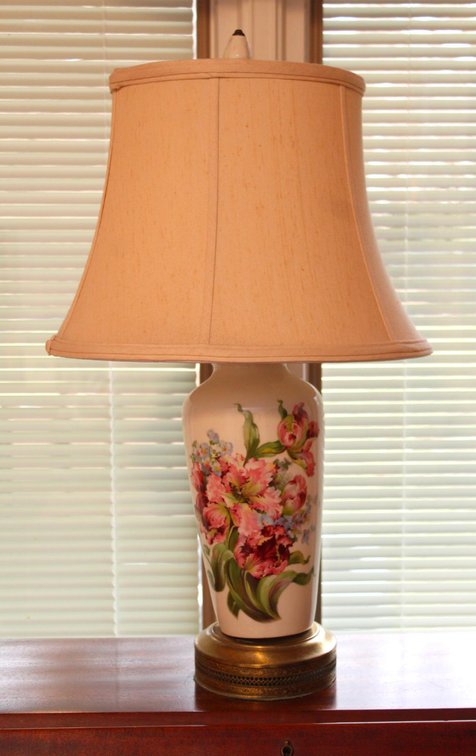 Porcelain Floral Lamp