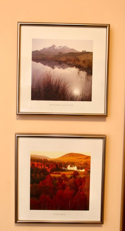 Two Framed Prints "Reflections, Isle of Skye" and "Blair Castle"