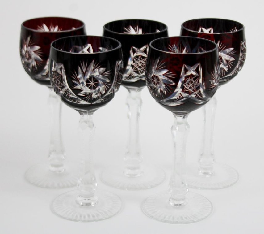 Crystal Cut to Clear Ruby Cordials