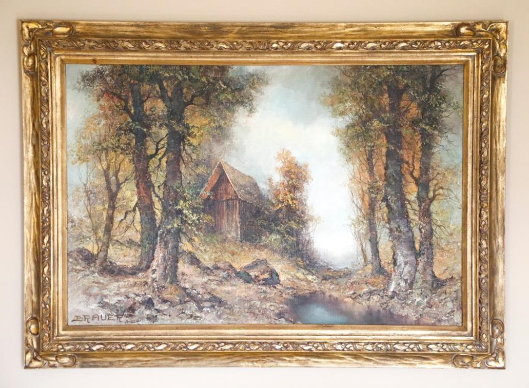 Original Oil on Canvas Landscape by Wilhelm Brauer