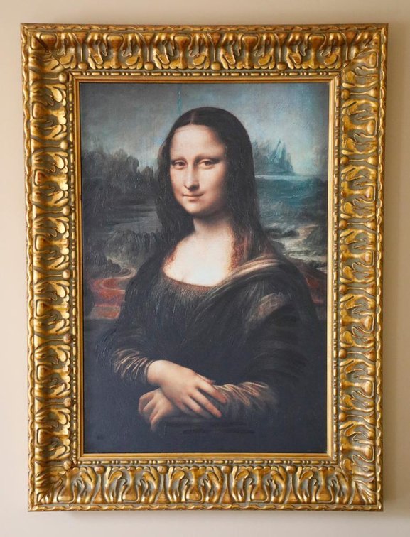 Mona Lisa Reproduction with Hand Enhanced Brush Stokes