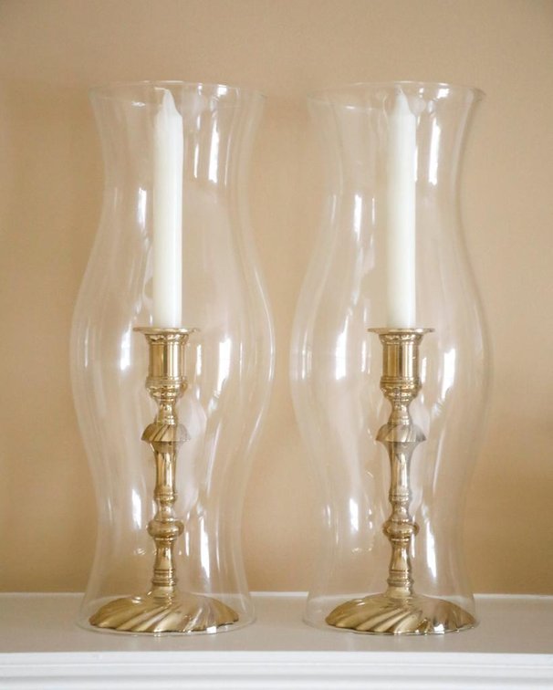 Two Vintage Baldwin Solid Brass Candlesticks