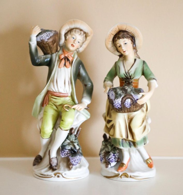 Homco Tuscany Porcelain Boy and Girl Figurines