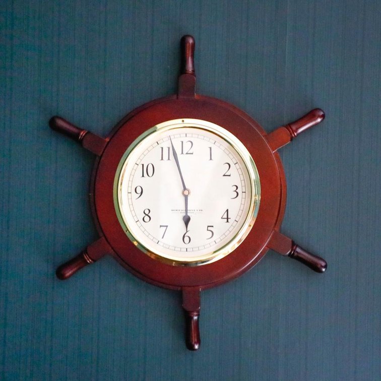 Nautical Ship Wheel Clock