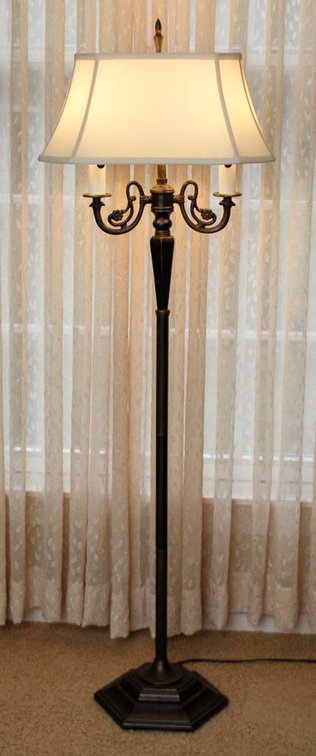 Bronze Tone Double Arm Floor Lamp