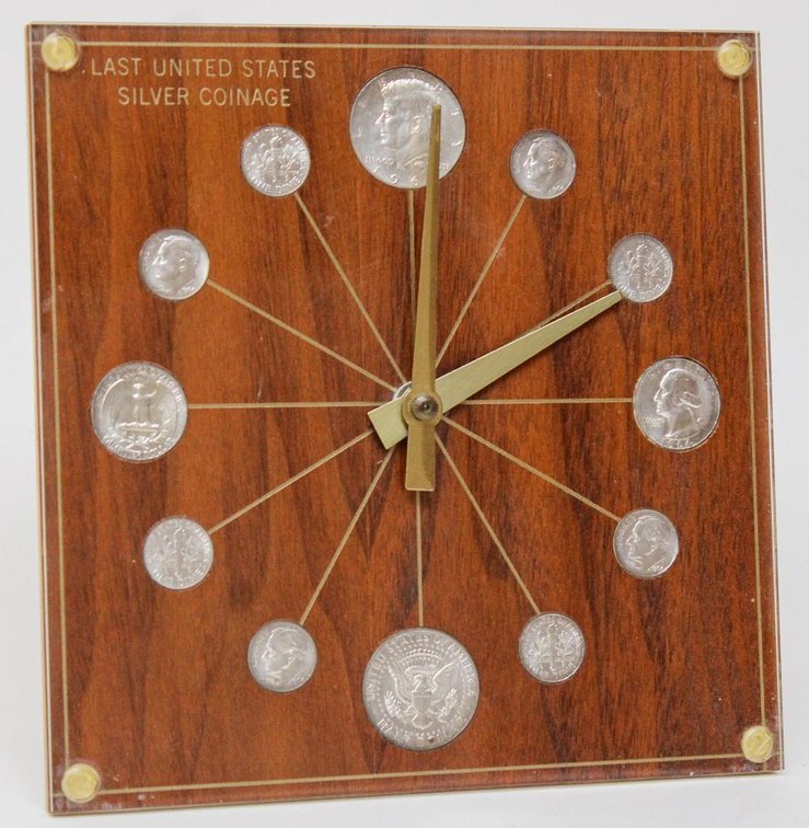 Last United States Silver Coinage Clock