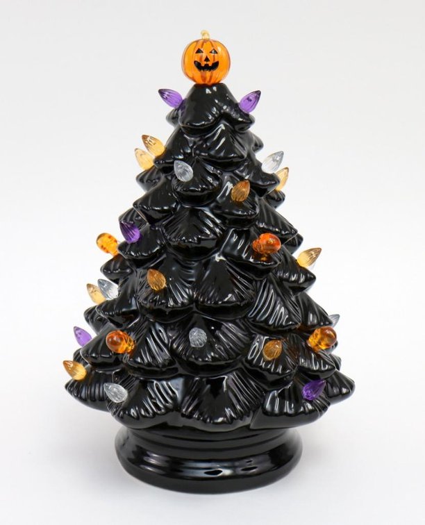 Ceramic Light Up Halloween Tree