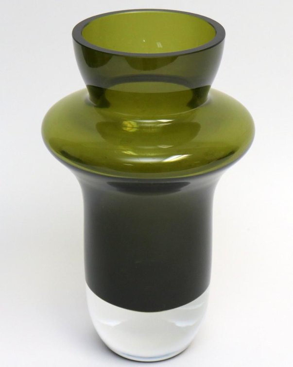 Waterford Green "Rumba" Glass Vase