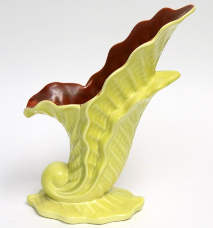 Redwing Art Pottery Scalloped Vase