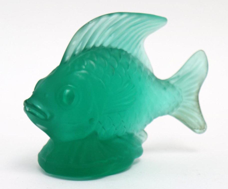 Green Frosted Glass Fish
