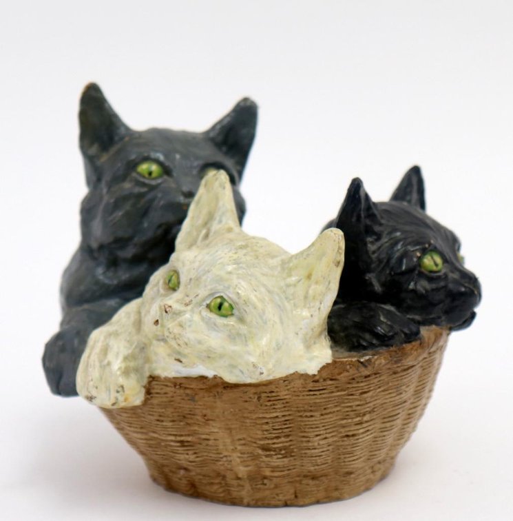 Kittens In Basket Pottery