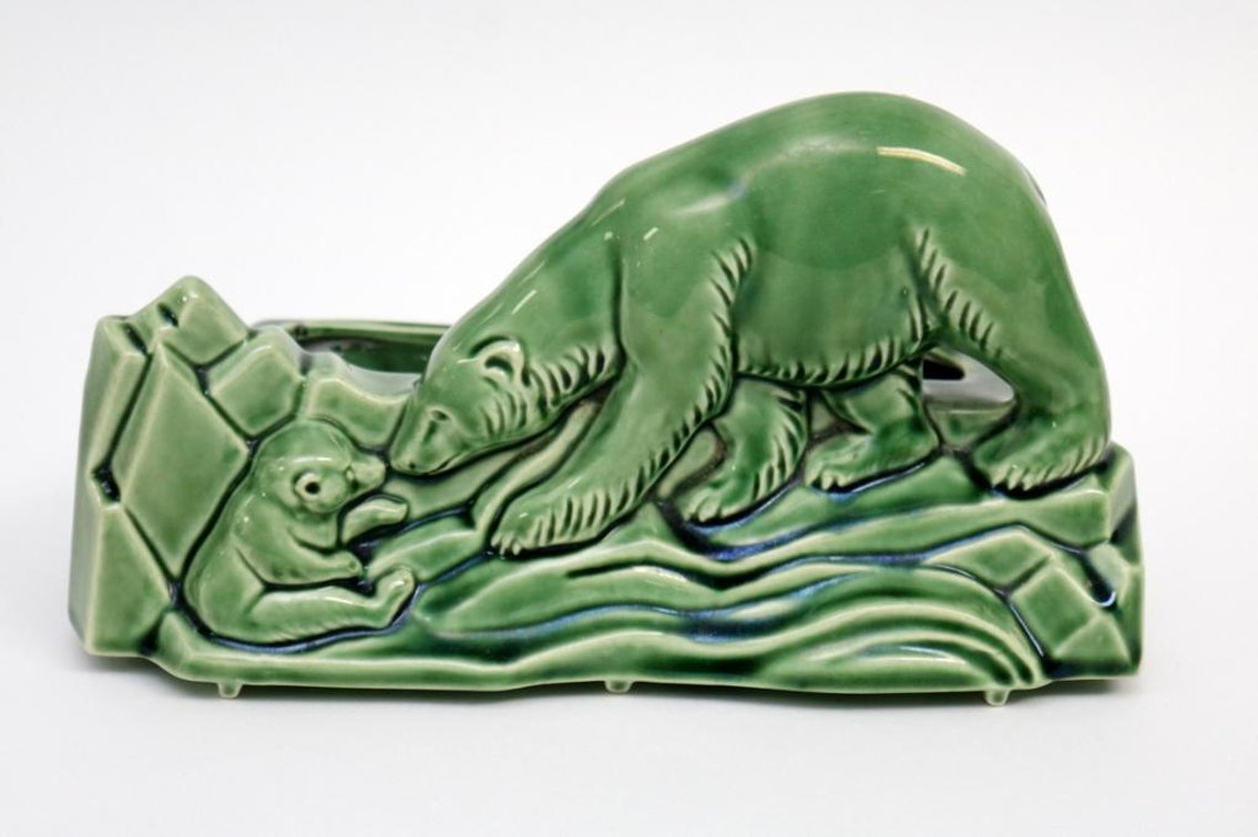 Green Polar Bear Planter