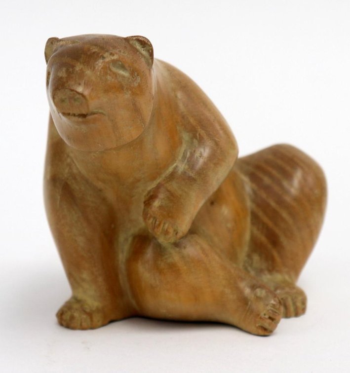 Wooden  Bear Figurine