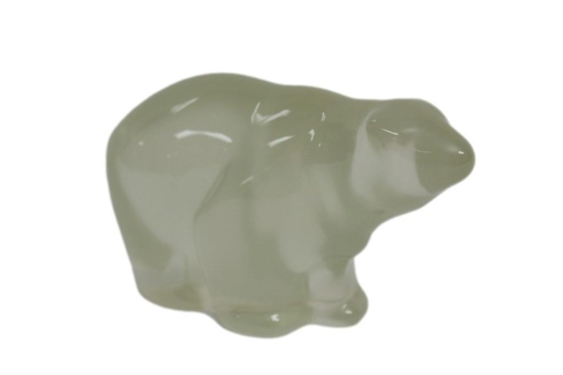 Glass Polar Bear Figurine