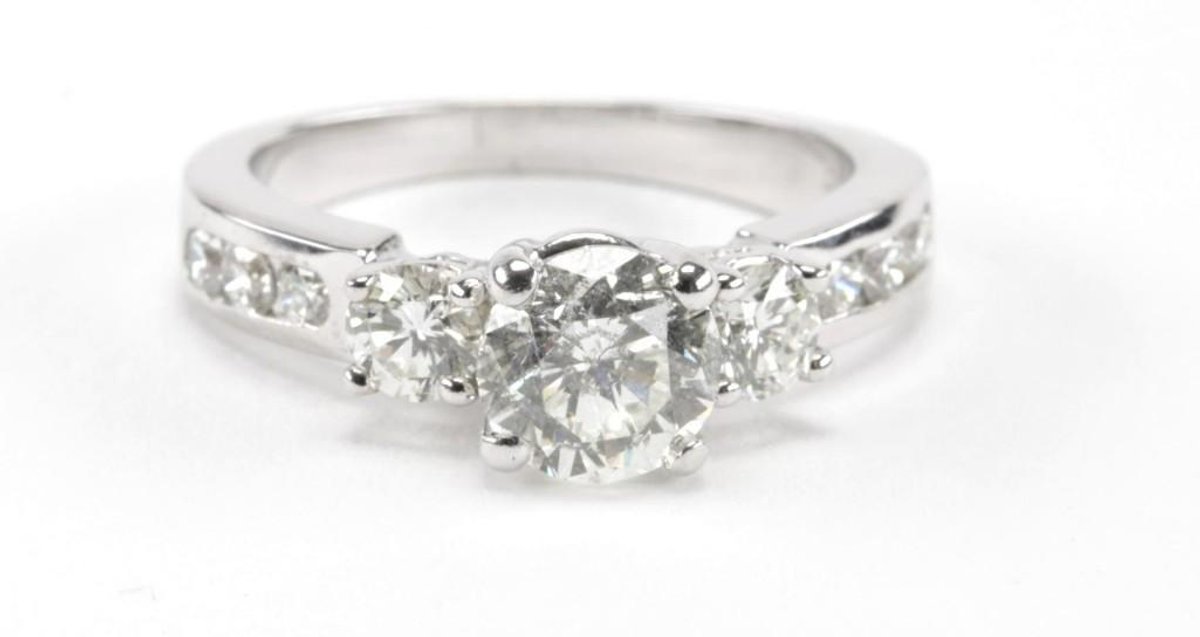 18K White Gold 1.84 CTW Diamond Engagement Ring