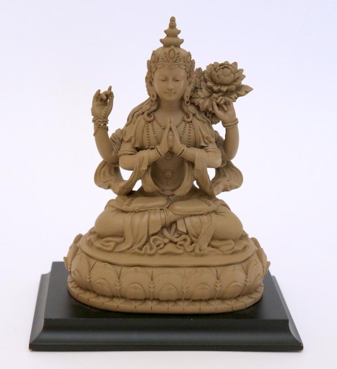 Resin Deity on Wood Mount