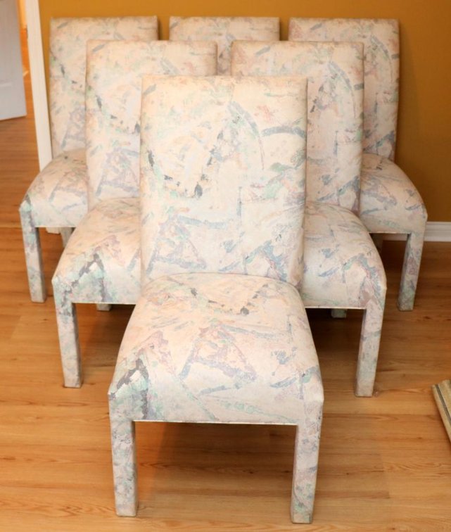 Six Upholstered Dining Chairs