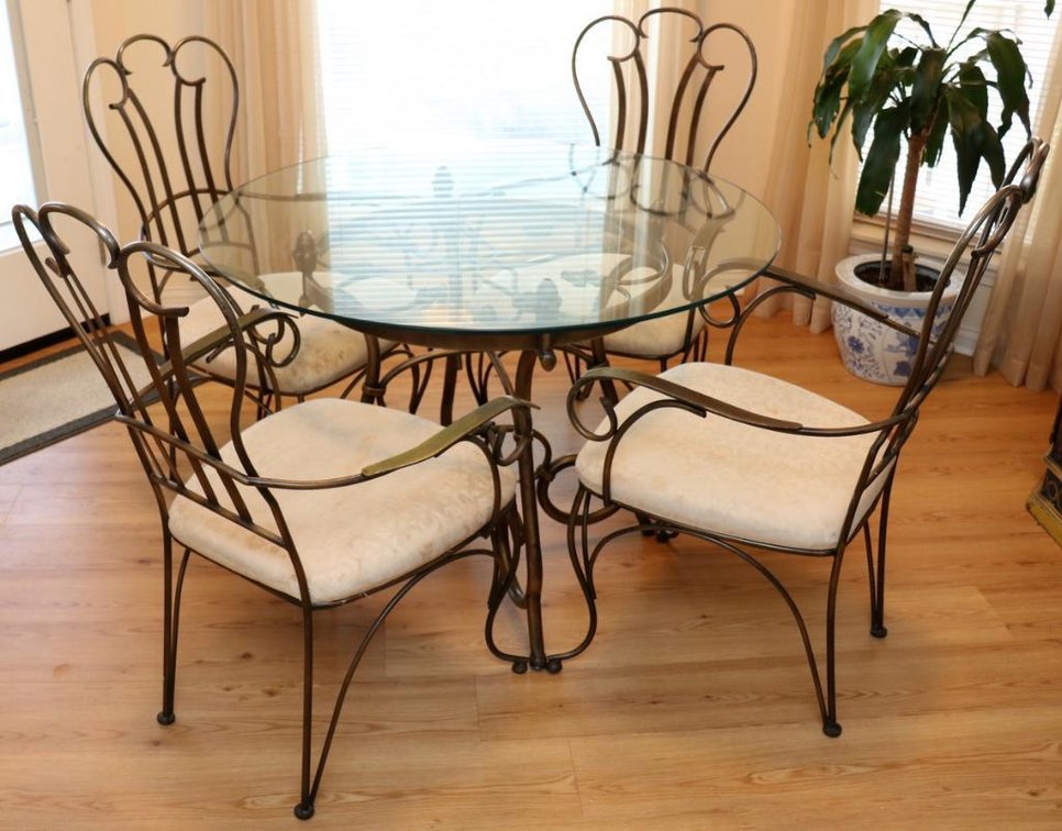 Five-Piece Contemporary Art Metal Dinette Set