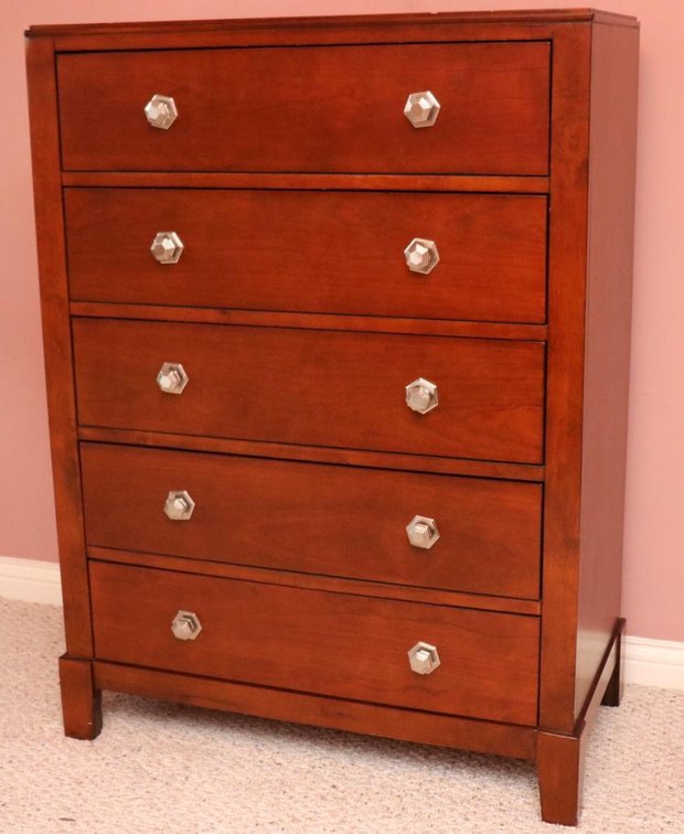 Cherry-Finished Chest of Drawers