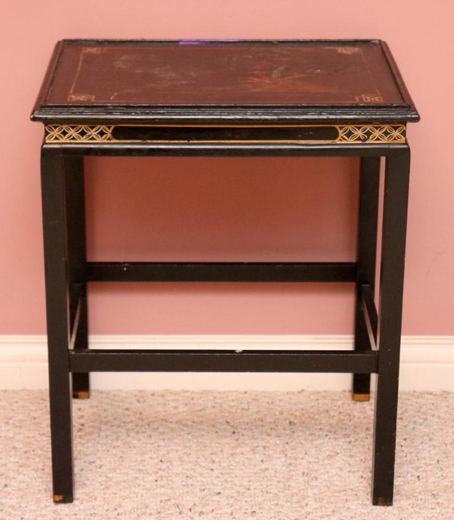 Antique Asian-Themed Side Table