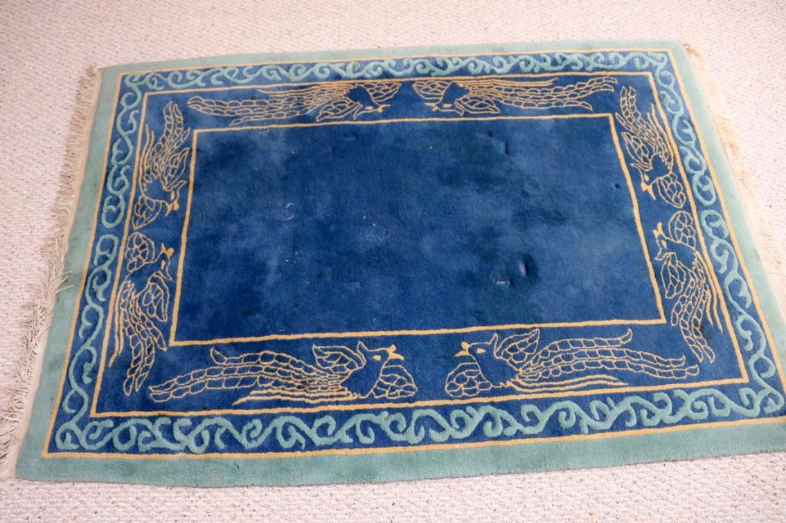 Chinese Style Carved Wool Rug