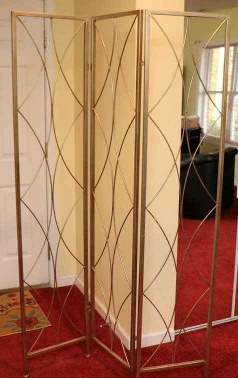 Open Metalwork Folding Screen