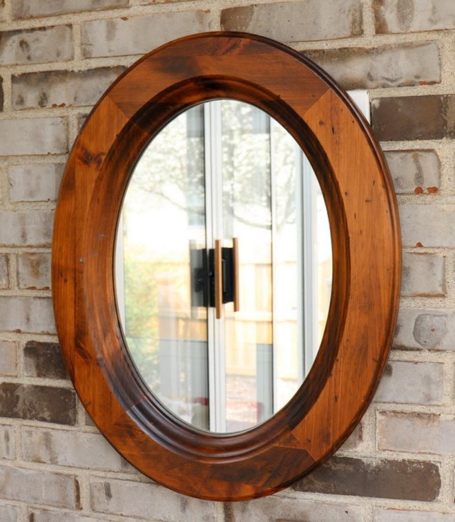 Wooden Framed Wall Mirror