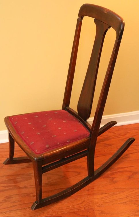 Walnut Nursing Rocking Chair