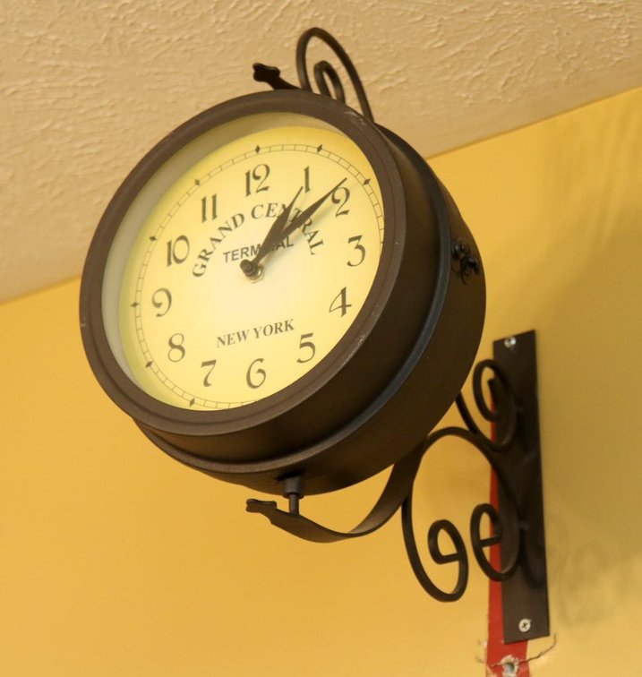 Wall-Mounted Train Station Style Clock