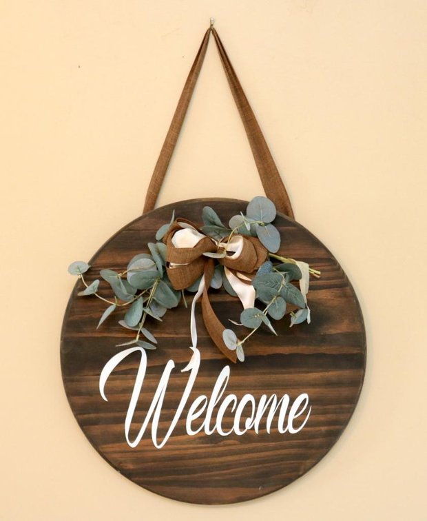 Wooden Barrel Top Style Door Hanging