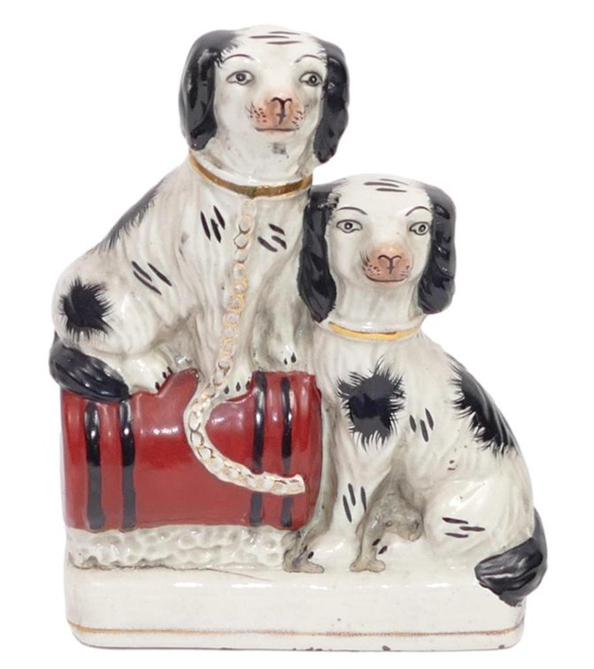 Staffordshire Style Ceramic Spaniel Dogs