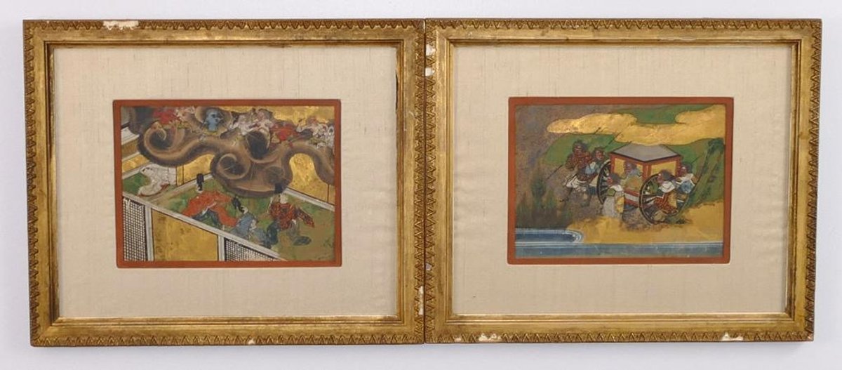 Pair of Early Illustrated Legends of Kitano Tenjin Shrine
