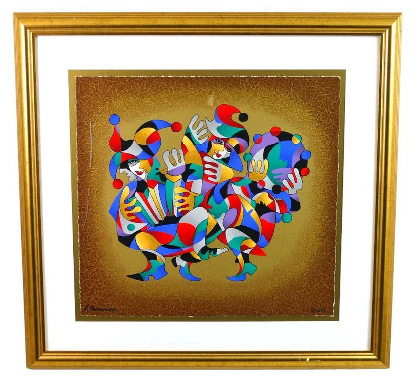 Anatole Krasnyansky "Dancing Scaramouches" Artist Proof Serigraph