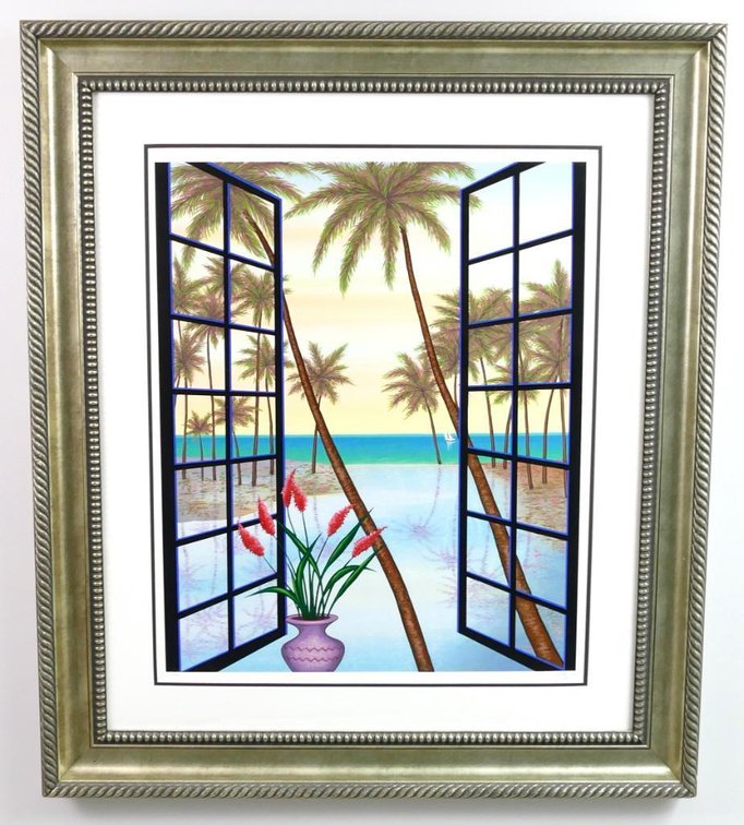 Fanch Ledan "Window on Lagoon" Serigraph