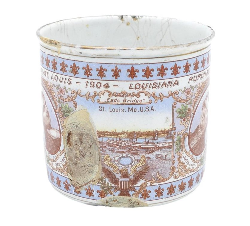 The World's Fair St. Louis 1904 Louisiana Purchase Exposition Enamel Cup 