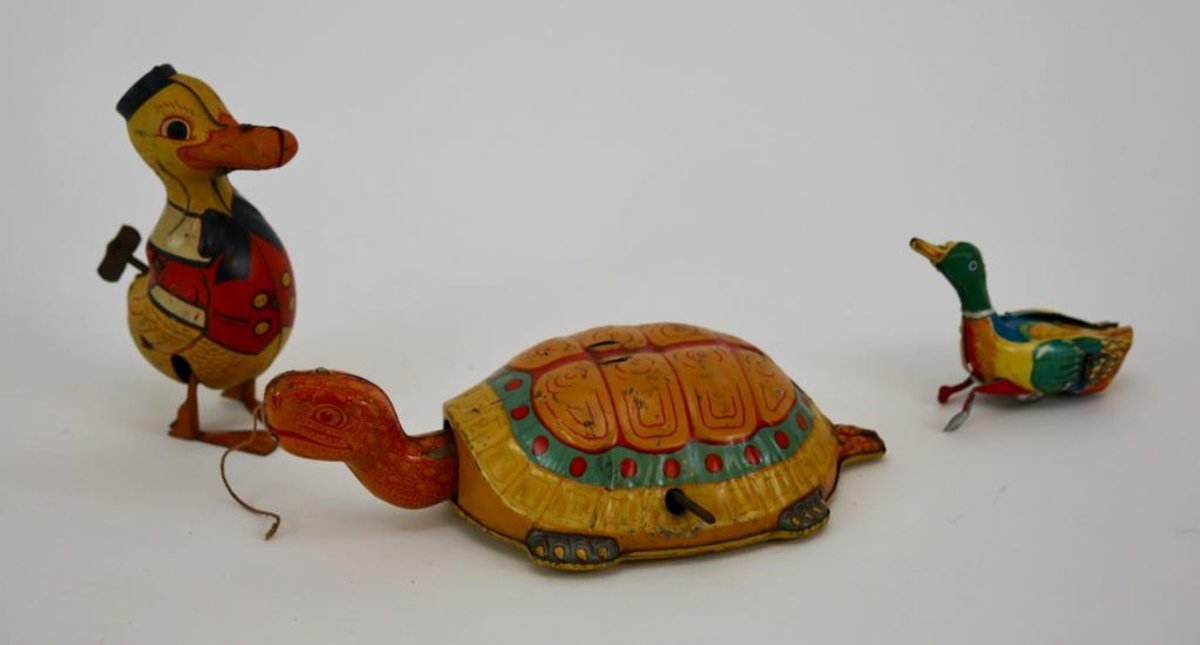 Three Tin Wind Up Toys