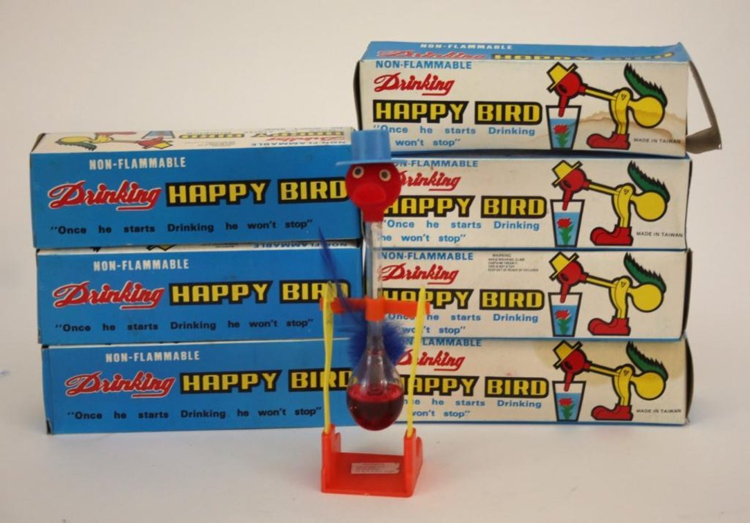 Seven Drinking Happy Birds