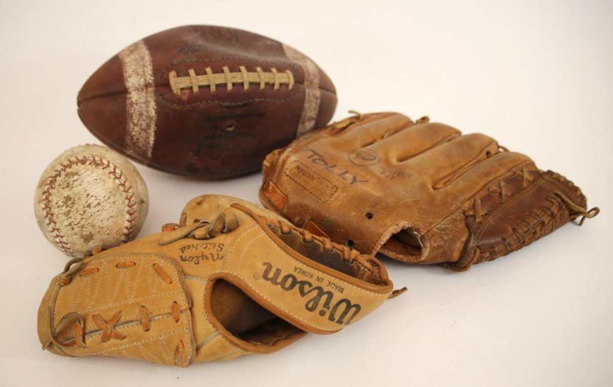 Baseball Gloves and Football
