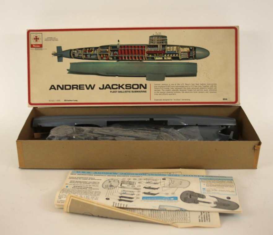 Unassembled Andrew Jackson Submarine