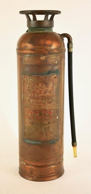 Red Star Copper Fire Extinguisher Lamp Conversion