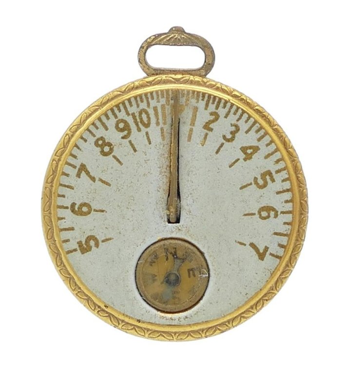 Antique Robbins Co. Pocket Sundial & Compass