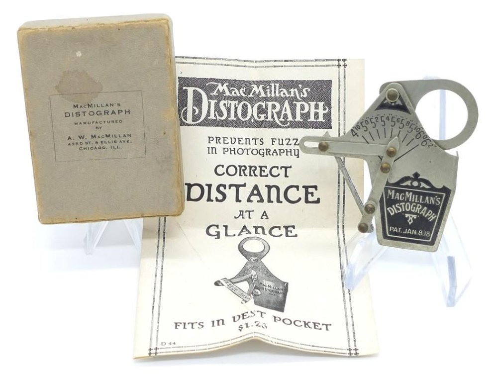 Circa 1918 MacMillan's "Distograph" Photo Focus Instrument w/ Box