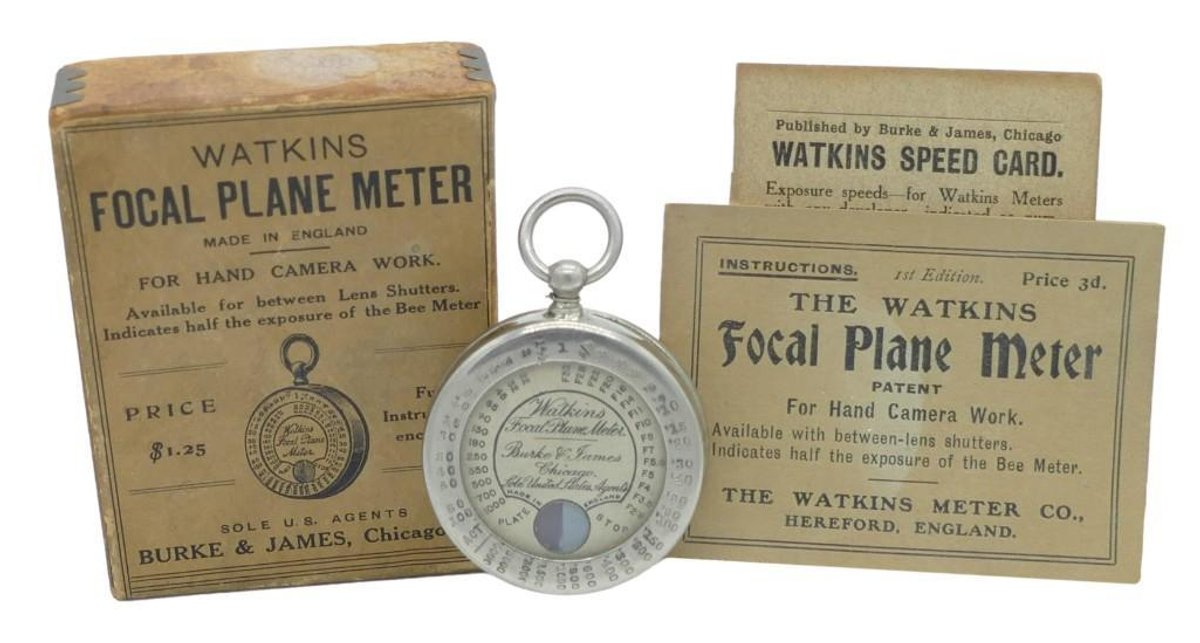 Circa 1909 Watkins Focal Plane Photo Meter w/ Original Box