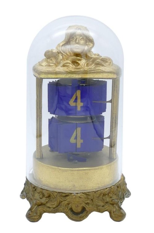Circa 1903 "The Plato Clock" Art Nouveau Style Flip Clock