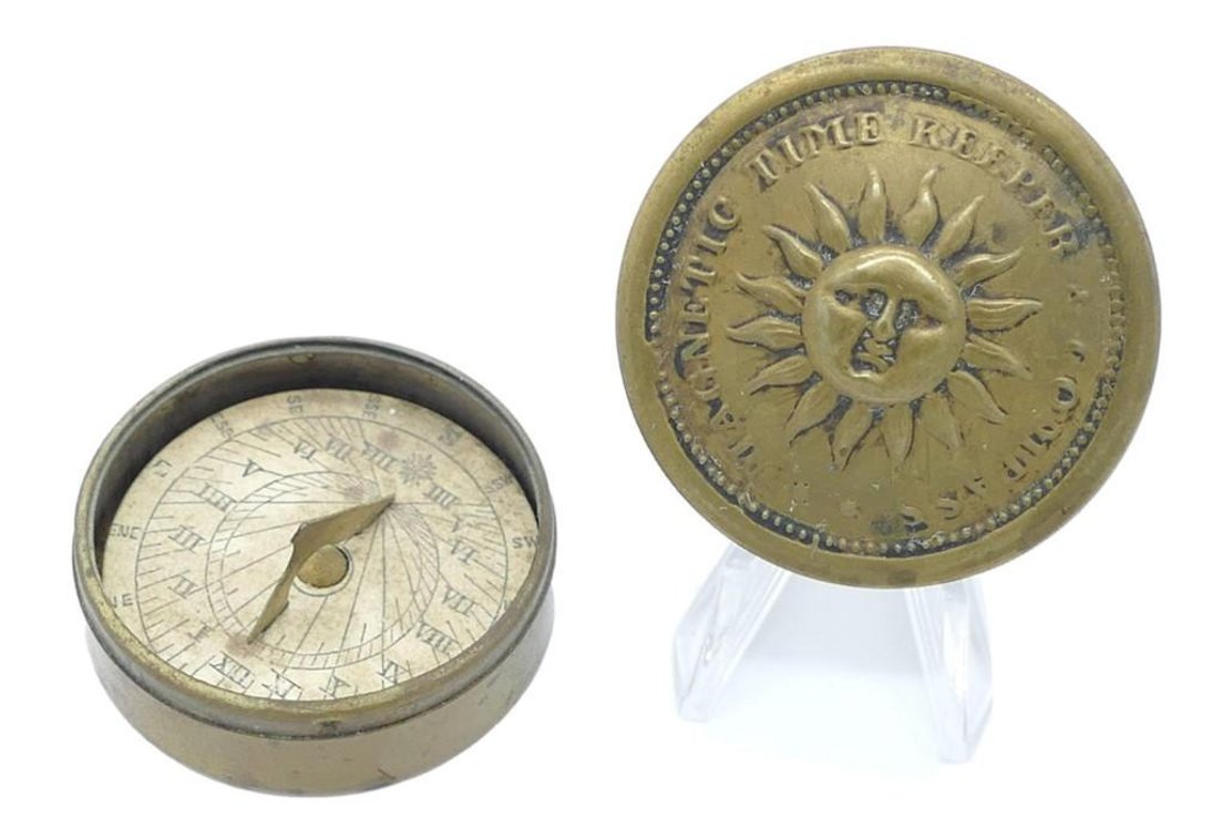 Antique 1870 D.L. Smith Magnetic Time Keeper & Compass