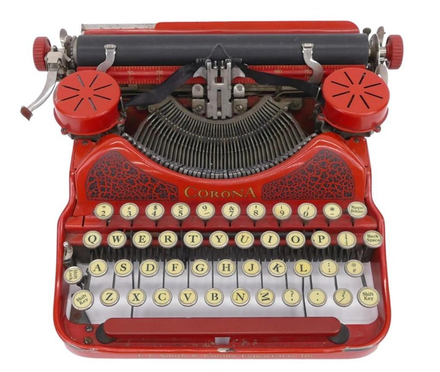 LC Smith & Corona "Mountain Ash Scarlett" Red No. 4 Typewriter