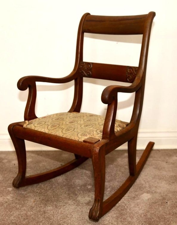 Carved Back Rocking Chair