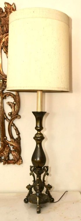 French Brass Body Table Lamp
